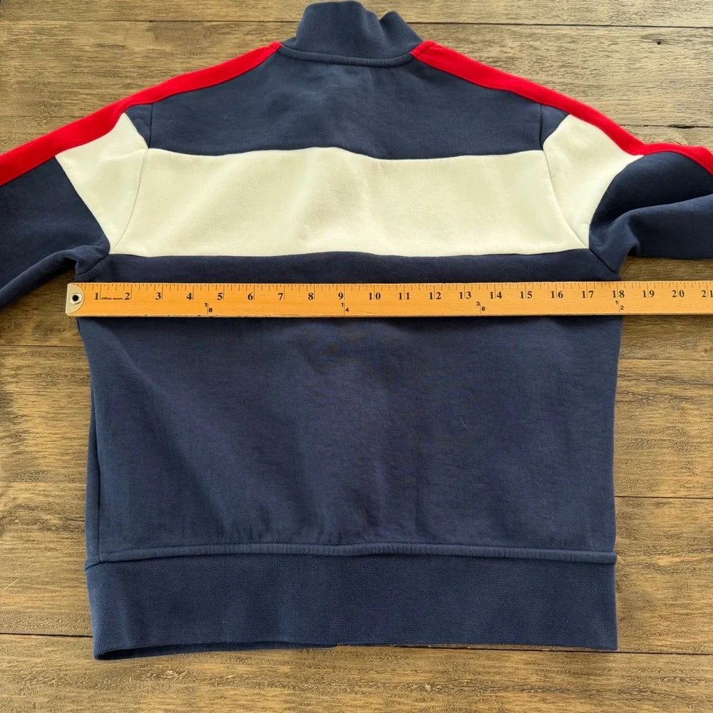 Polo Ralph Lauren Boys Navy Blue Colorblock Full Zip Track Jacket Size L 14-16